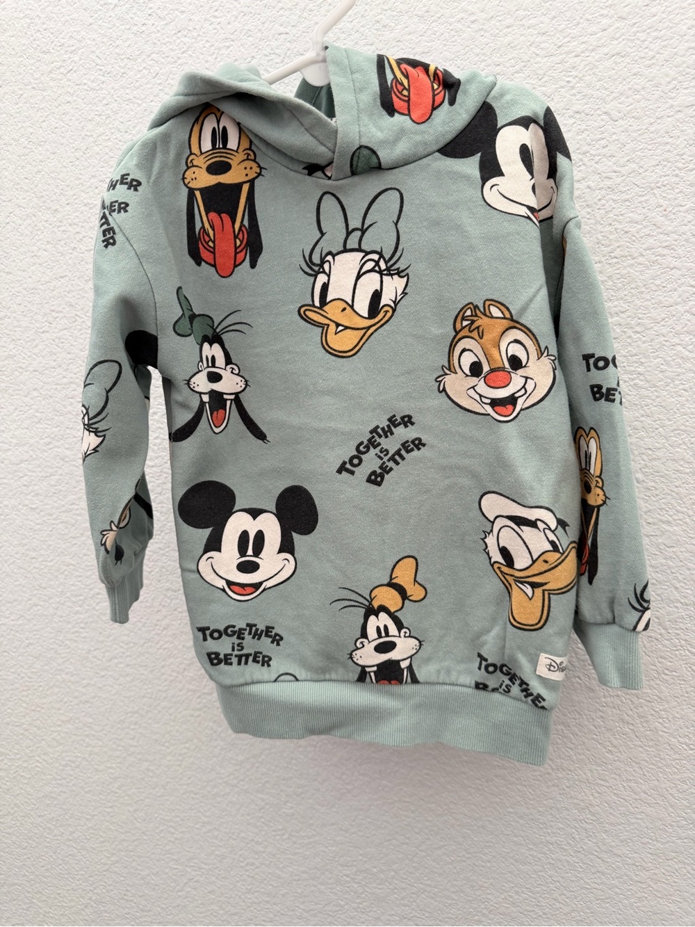 H&M Mint Green Disney Character Hoodie for Kids